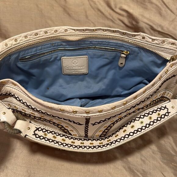 Cole Haan Off White Western Style Embellished Bag - Picture 5 of 7